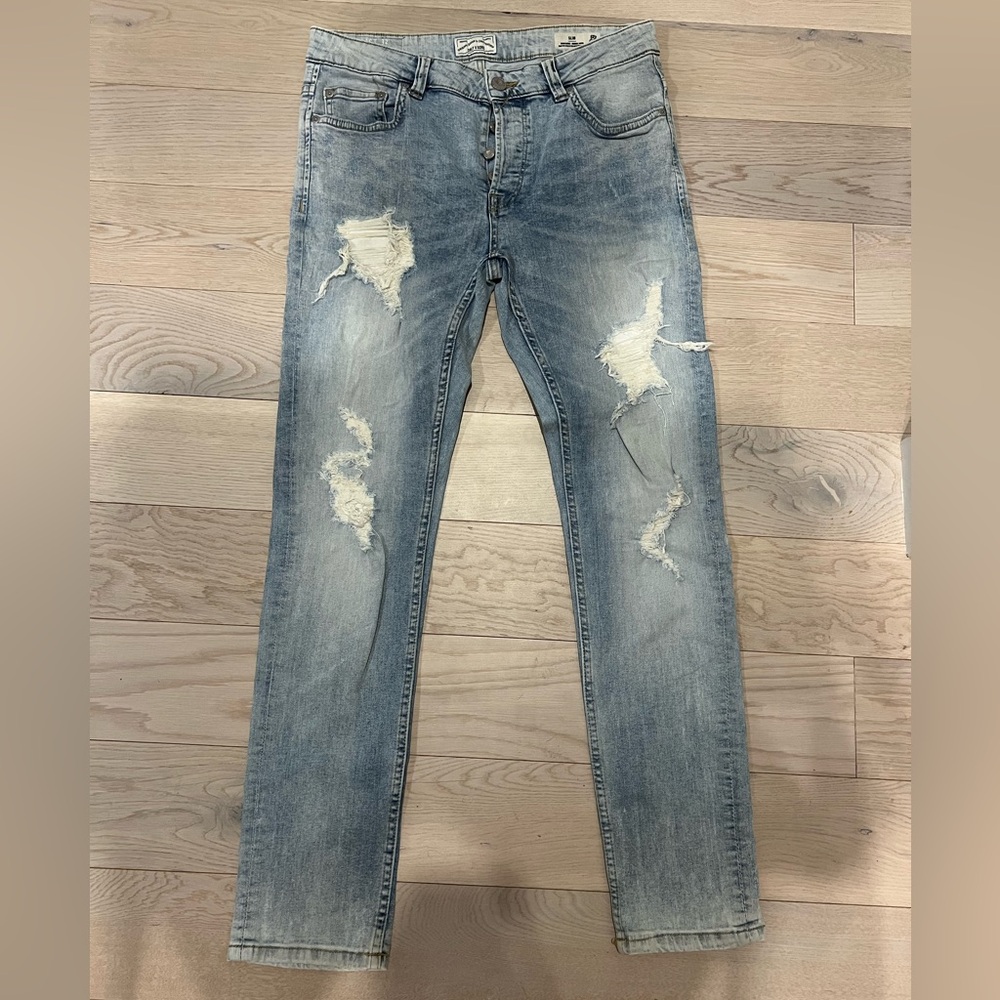 Only & Sons Slim Fit Light Blue Distressed Jeans Men’s Size 32x32